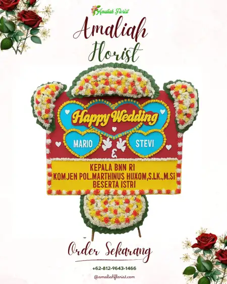Papan Bunga Pernikahan Kali Serayu